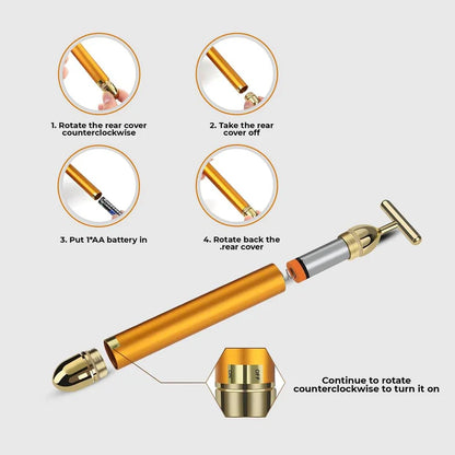 SkinAura Gold Facial Massager