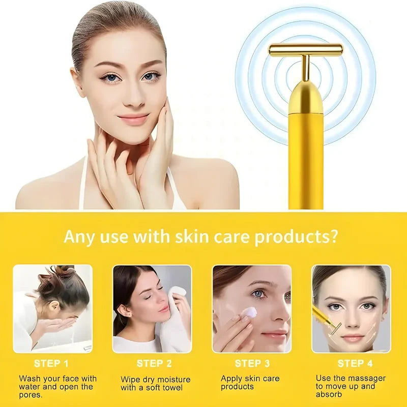 SkinAura Gold Facial Massager