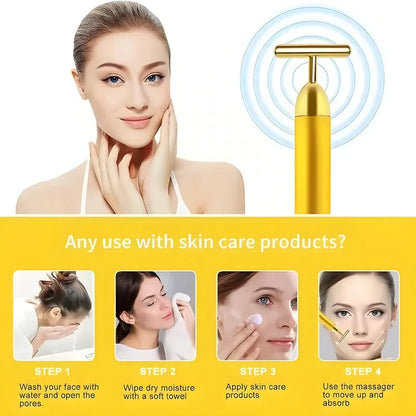 SkinAura Gold Facial Massager